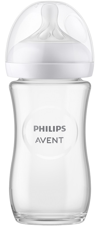AVENT BIBERON NATURAL RESPONSE IN VETRO DA 240ML TETTARELLA FLUSSO 3 - Farmacia-flash.it