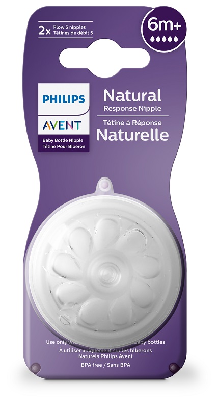 AVENT TETTARELLA NATURAL RESPONSE FLUSSO 5 6 MESI+ 2 PEZZI - Farmacia-flash.it