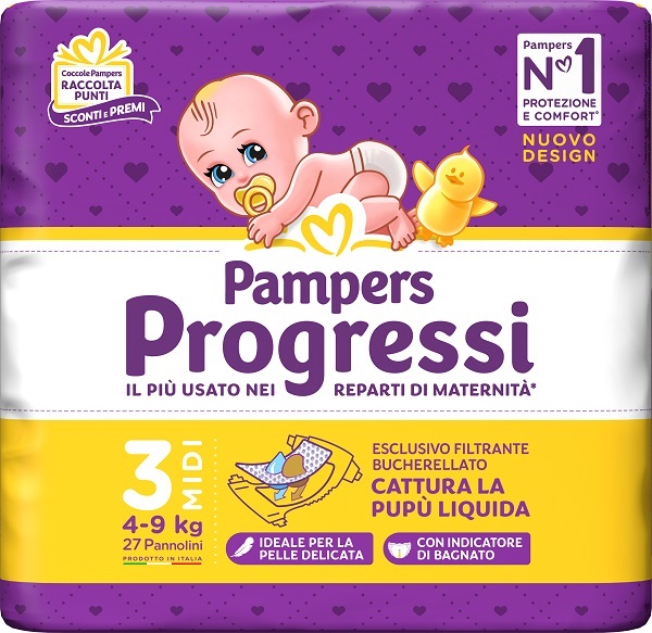 PAMPERS PROGRESSI MIDI 27 PEZZI - Farmacia-flash.it