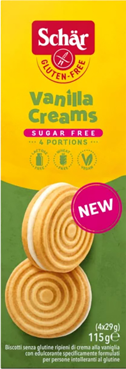 SCHAR SUGAR FREE VANILLA CREAMS 115 G - Farmacia-flash.it