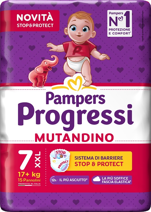 PAMPERS PROGRESSI MUTANDINO XXL 15 PEZZI - Farmacia-flash.it
