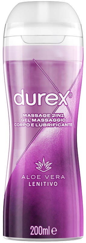 DUREX MASSAGE 2 IN 1 GEL MASSAGGIO CORPO E LUBRIFICANTE ALOE VERA 200 ML - Farmacia-flash.it