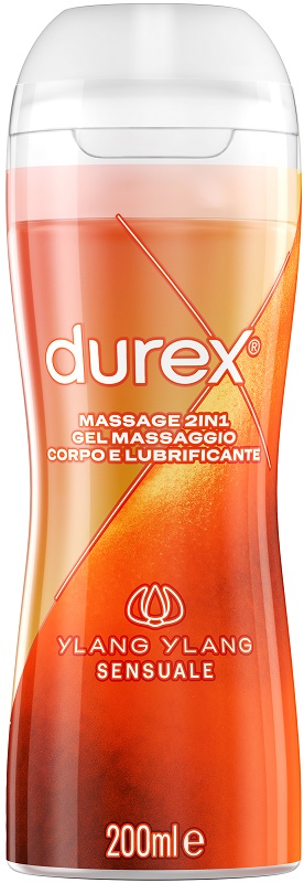 DUREX MASSAGE 2 IN 1 GEL MASSAGGIO CORPO E LUBRIFICANTE YLANG YLANG 200 ML - Farmacia-flash.it