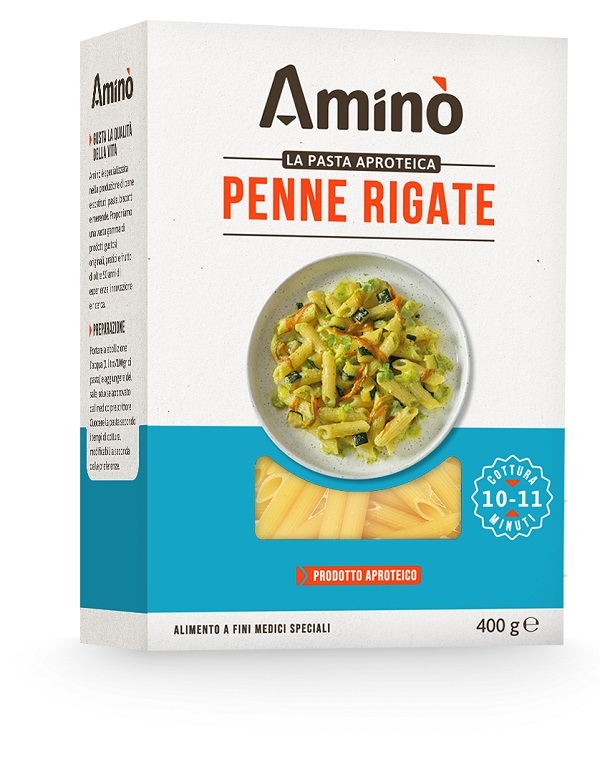AMINO' LA PASTA APROTEICA PENNE RIGATE 400 G - Farmacia-flash.it