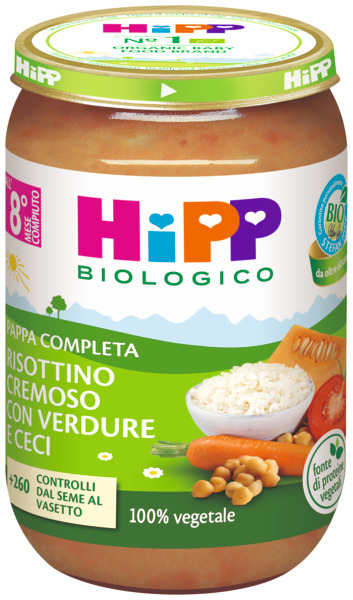 HIPP RISOTTINO CREMOSO VERDURE CECI 220 G - Farmacia-flash.it