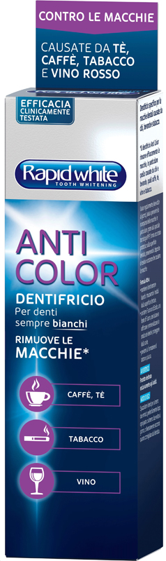 RAPID WHITE DENTIFRICIO ANTICOLOR 75 ML - Farmacia-flash.it