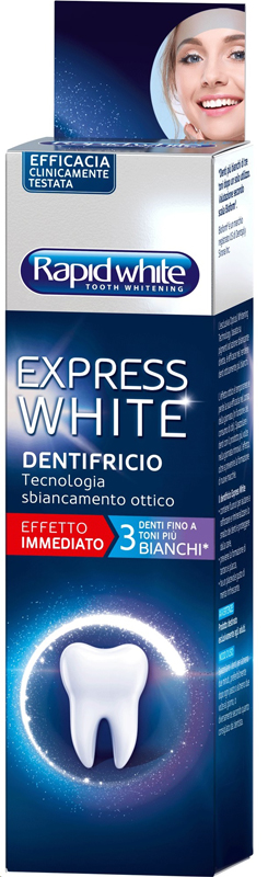RAPID WHITE DENTIFRICIO EXPRESS WHITE 75ML - Farmacia-flash.it