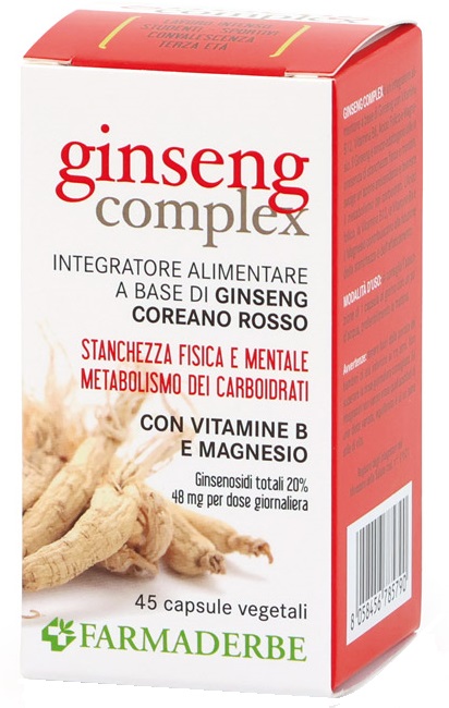 GINSENG COMPLEX 45 CAPSULE VEGETALI - Farmacia-flash.it