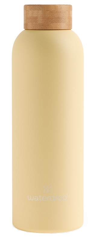 WATERDROP BOTTIGLIA ACCIAIO PASTEL YELLOW MATT DA 600 ML - Farmacia-flash.it