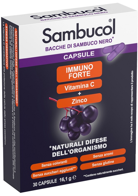 SAMBUCOL IMMUNOFORTE 30 CAPSULE - Farmacia-flash.it