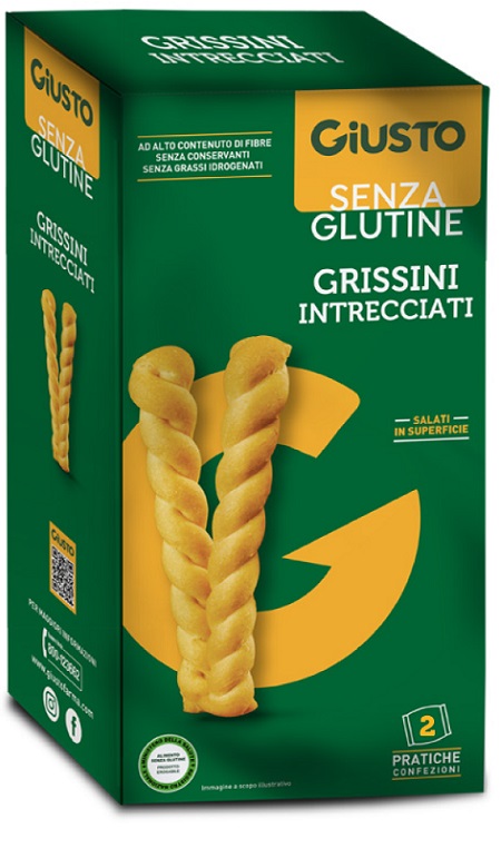 GIUSTO SENZA GLUTINE INTRECCIATI GRISSINI 150 G - Farmacia-flash.it