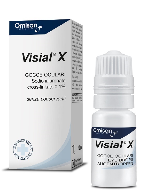 GOCCE OCULARI VISIAL X ACIDO IALURONICO CROSS-LINKATO 0,1% 10 ML - Farmacia-flash.it