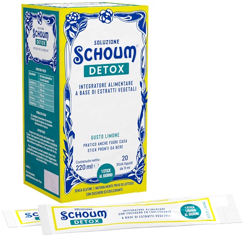 SOLUZIONE SCHOUM DETOX 20 STICK - Farmacia-flash.it