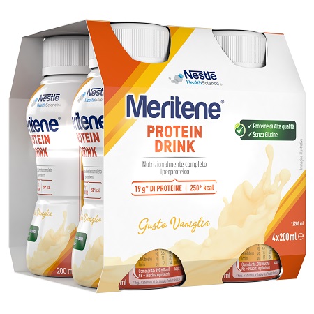 MERITENE DRINK VANIGLIA 4 PEZZI DA 200 ML - Farmacia-flash.it
