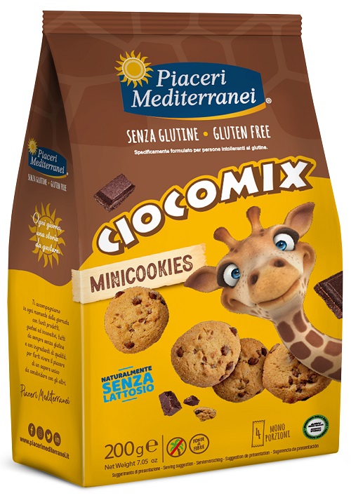 PIACERI MEDITERRANEI CIOCOMIX MINI COOKIES 4 MONOPORZIONI DA 50 G - Farmacia-flash.it