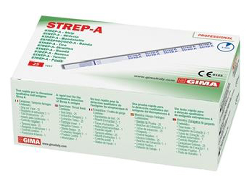 TEST RAPIDO STREP A AUTODIAGNOSTICO RILEVAZIONE STREPTOCOCCO GRUPPO A IN TAMPONE FARINGEO 25 PEZZI - Farmacia-flash.it