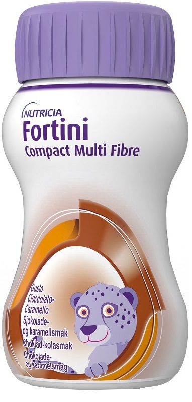 FORTINI COMPACT MULTI FIBRE CIOCCOLATO CARAMELLO 4 BOTTIGLIE DA 125 ML - Farmacia-flash.it