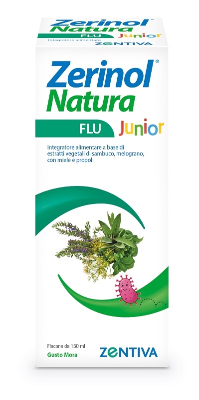 ZERINOL NATURA FLU JUNIOR SCIROPPO 150 ML - Farmacia-flash.it