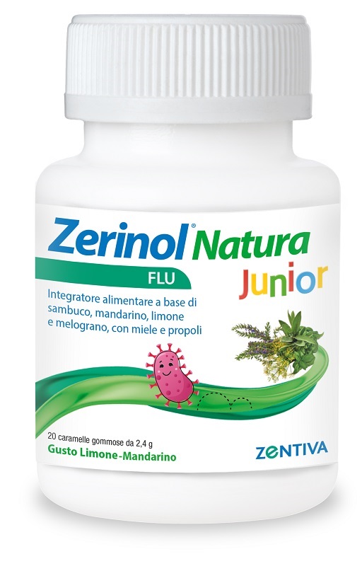 ZERINOL NATURA FLU JUNIOR 20 CARAMELLE GOMMOSE - Farmacia-flash.it