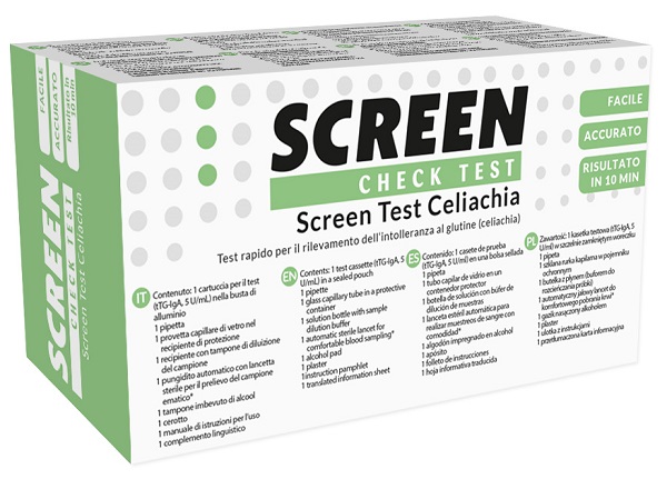 SCREEN TEST RAPIDO SCREEN TEST CELIACHIA PER RILEVAZIONE INTOLLERANZA GLUTINE 1 PEZZO - Farmacia-flash.it