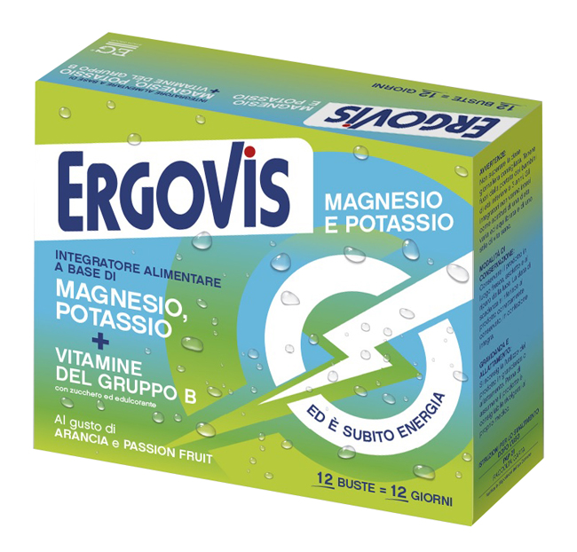 ERGOVIS MG+K VITAMINE B CON ZUCCHERO 12 BUSTINE - Farmacia-flash.it