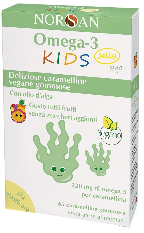 NORSAN OMEGA 3 KIDS JELLY ALGA 45 CARAMELLE GOMMOSE - Farmacia-flash.it