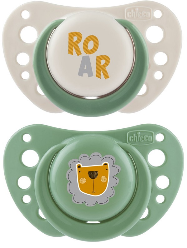 CHICCO SUCCHIETTI AIR VERDE SILICONE 2-6 MESI 2 PEZZI - Farmacia-flash.it