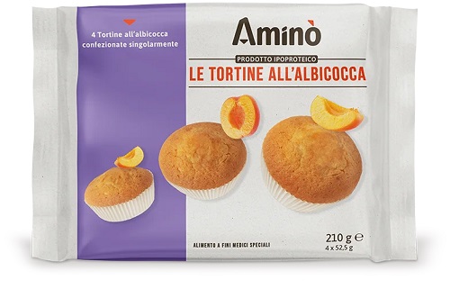 AMINO' LE TORTINE ALBICOCCA 4 PEZZI DA 52,5 G - Farmacia-flash.it