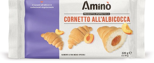 AMINO' CORNETTO ALBICOCCA 4 PEZZI DA 55 G - Farmacia-flash.it