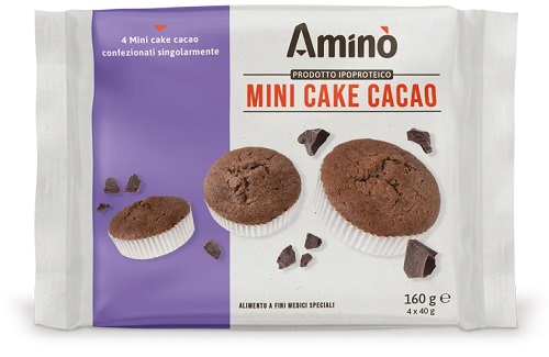 AMINO' MINI CAKE CACAO 4 PEZZI DA 40 G - Farmacia-flash.it