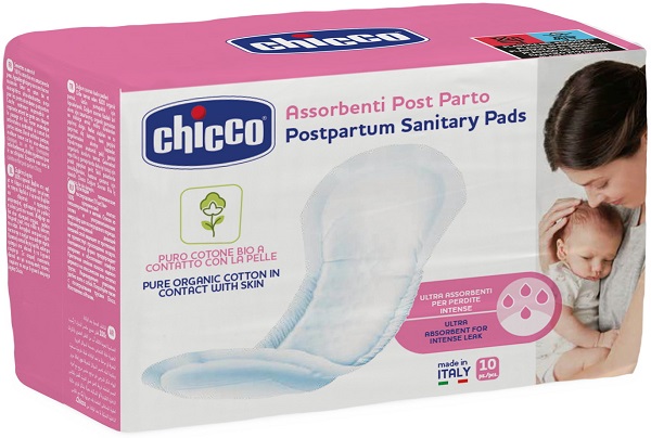 CHICCO ASSORBENTI POSTPARTO BIO COTONE 10 PEZZI - Farmacia-flash.it