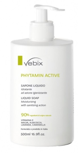 VEBIX PHYTAMIN ACTIVE SAPONE LIQUIDO IDRATANTE 500 ML - Farmacia-flash.it