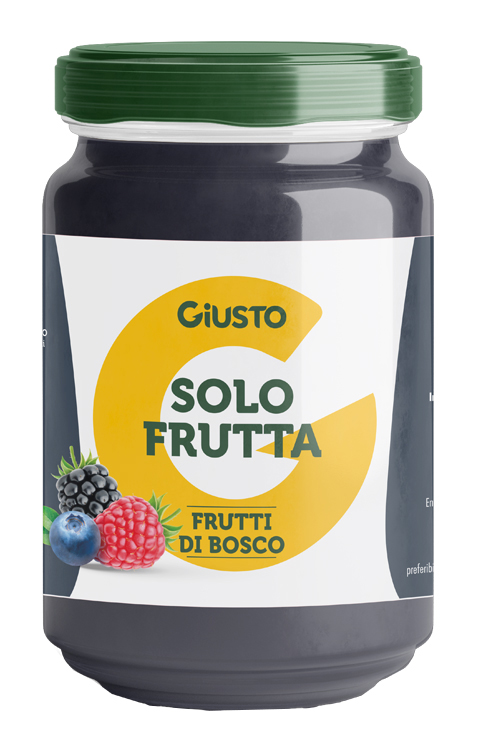 GIUSTO SOLO FRUTTA CONFETTURA FRUTTI DI BOSCO 220 G - Farmacia-flash.it