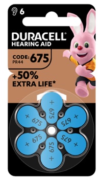 DURACELL EASY TAB 675 BLU BATTERIA PER APPARECCHIO ACUSTICO 6 PEZZI - Farmacia-flash.it