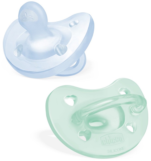 CHICCO GOMMOTTO SILICONE AZZURRO 2-6 MESI 2 PEZZI - Farmacia-flash.it