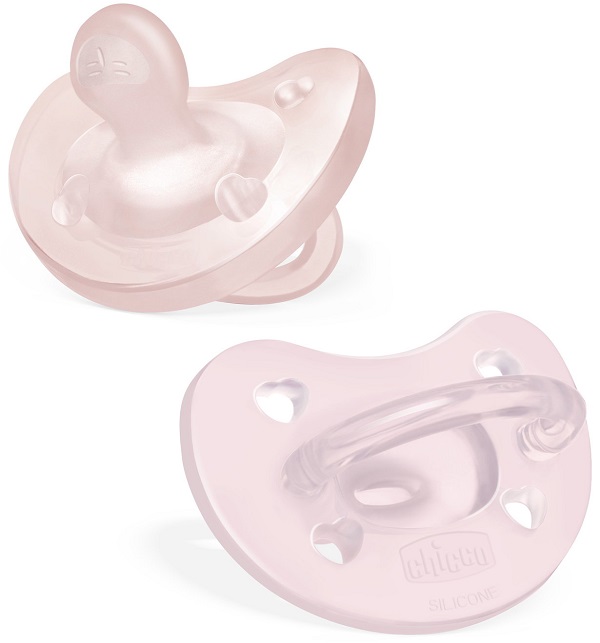 CHICCO GOMMOTTO SILICONE ROSA 2-6 MESI 2 PEZZI - Farmacia-flash.it