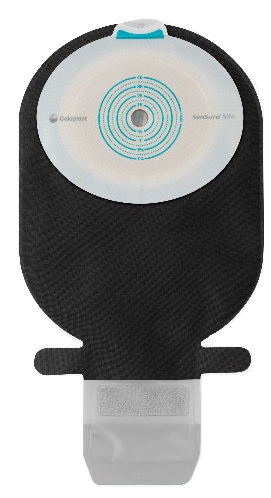 SACCA ILEOSTOMIA SENSURA MIO PIANO RIVESTIMENTO NERO APERTURA ISPEZIONABILE MAXI W/W FORO RITAGLIABILE 10-55 30 PEZZI - Farmacia-flash.it