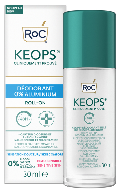 ROC KEOPS DEODORANT ROLL ON 0% ALUMINIUM 30 ML - Farmacia-flash.it