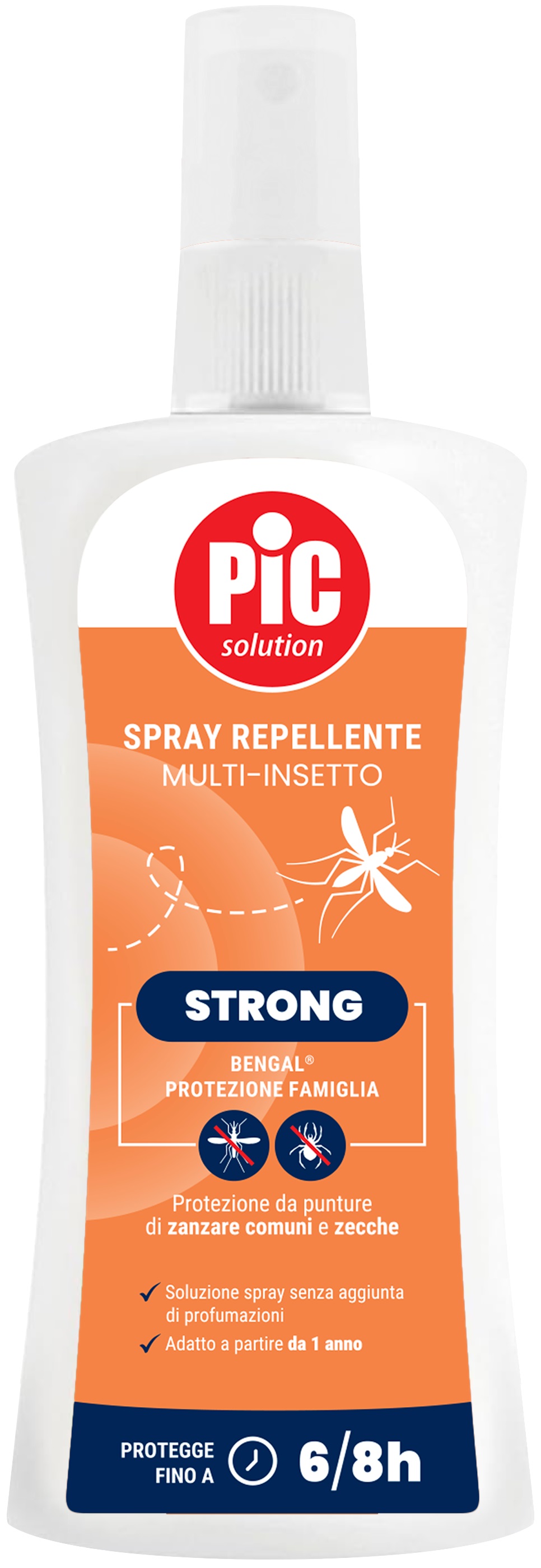 PIC SOLUTION BENGAL STRONG PROTEZIONE FAMIGLIA SPRAY REPELLENTE MULTI INSETTO 100 ML - Farmacia-flash.it