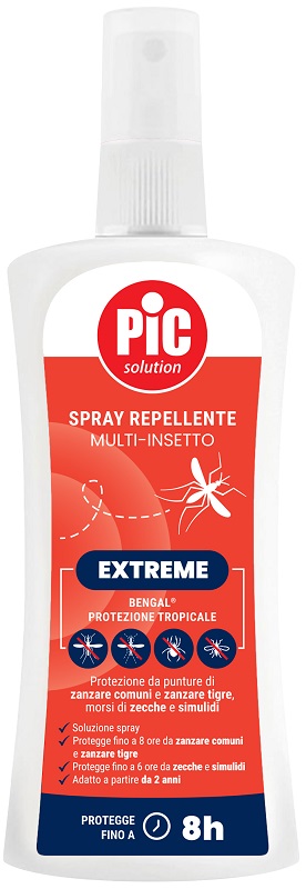 PIC SOLUTION BENGAL EXTREME PROTEZIONE TROPICALE SPRAY REPELLENTE MULTI INSETTO 100 ML - Farmacia-flash.it
