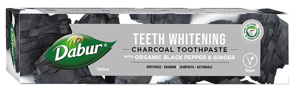DABUR DENTIFRICIO CHARCOAL GINGER BIO 100 ML - Farmacia-flash.it