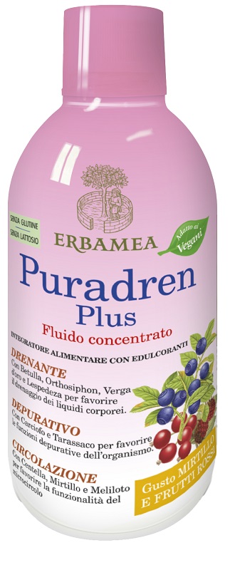 PURADREN PLUS MIRTILLO FRUTTI ROSSI 500 ML - Farmacia-flash.it