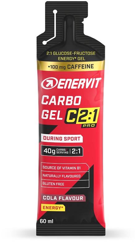 ENERVIT C2 1 PRO CARBO GEL COLA CON CAFFEINA 60 ML - Farmacia-flash.it