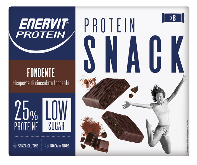 ENERVIT PROTEIN SNACK FONDENTE LOW SUGAR ASTUCCIO 8 X 27 G - Farmacia-flash.it