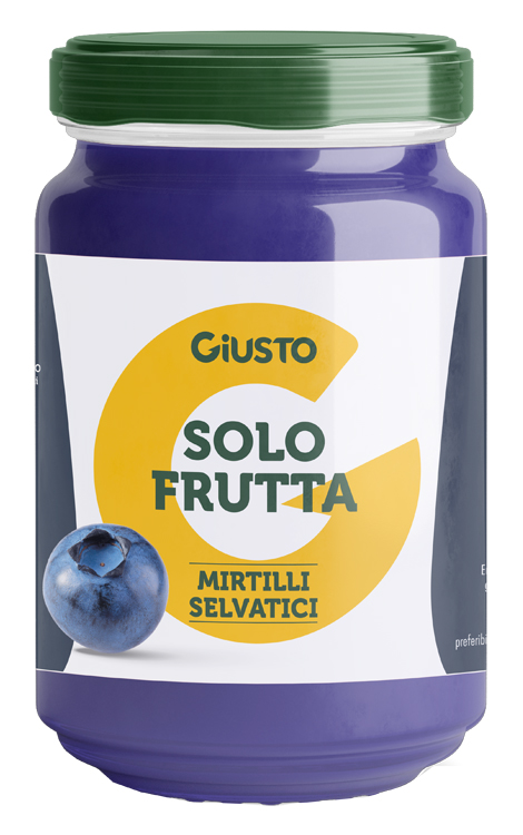 GIUSTO SOLO FRUTTA CONFETTURA MIRTILLI SELVATICI 220 G - Farmacia-flash.it