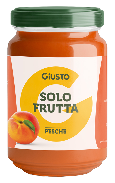 GIUSTO SOLO FRUTTA CONFETTURA PESCHE 220 G - Farmacia-flash.it