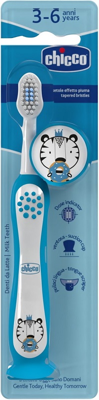 CHICCO SPAZZOLINO 3-6 YEARS AZZURRO - Farmacia-flash.it