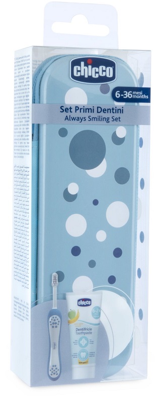 CHICCO SET DENTALE 6 MESI+ AZZURRO - Farmacia-flash.it