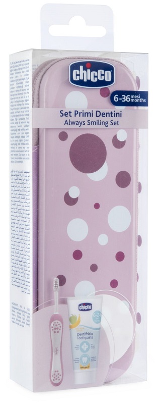 CHICCO SET DENTALE 6 MESI+ ROSA - Farmacia-flash.it