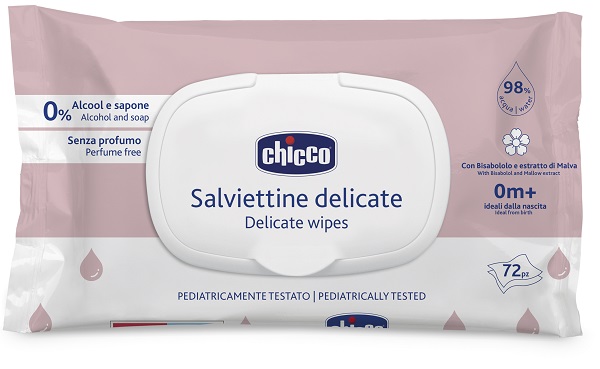 CHICCO SALVIETTE DELICATE 72 PEZZI PLAQUE - Farmacia-flash.it